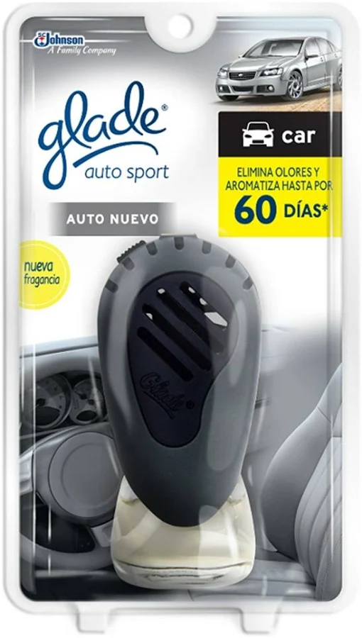 Aromatizante líquido Glade AutoSport para auto, con repuesto